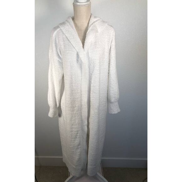 Culpos x INC Women's Open Front Hooded Long Lounge Cardigan in White - M - Picture 2 of 6